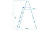 Лестница с площадкой, для бассейна 122см Intex 28076 Лестница с площадкой, для бассейна 122см Intex 28076