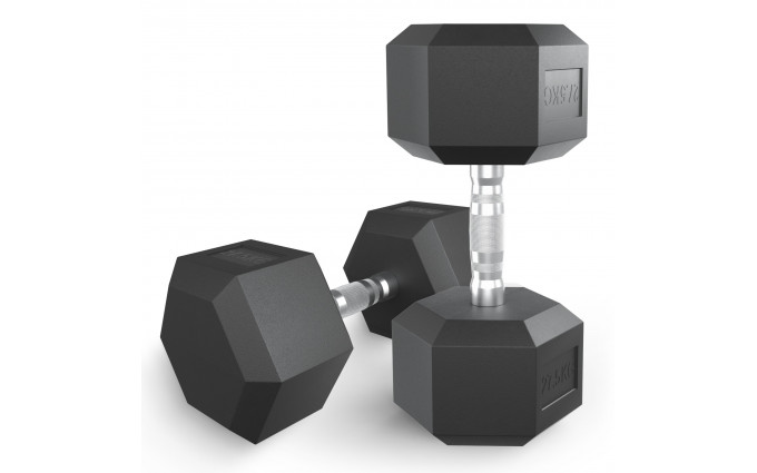 Гантель гексагональная UNIX Fit обрезиненная 30 кг / шт. Гантель гексагональная UNIX Fit обрезиненная 30 кг / шт.