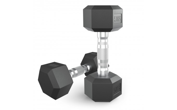 Гантель гексагональная UNIX Fit обрезиненная 5 кг, 2 шт. Гантель гексагональная UNIX Fit обрезиненная 5 кг, 2 шт.